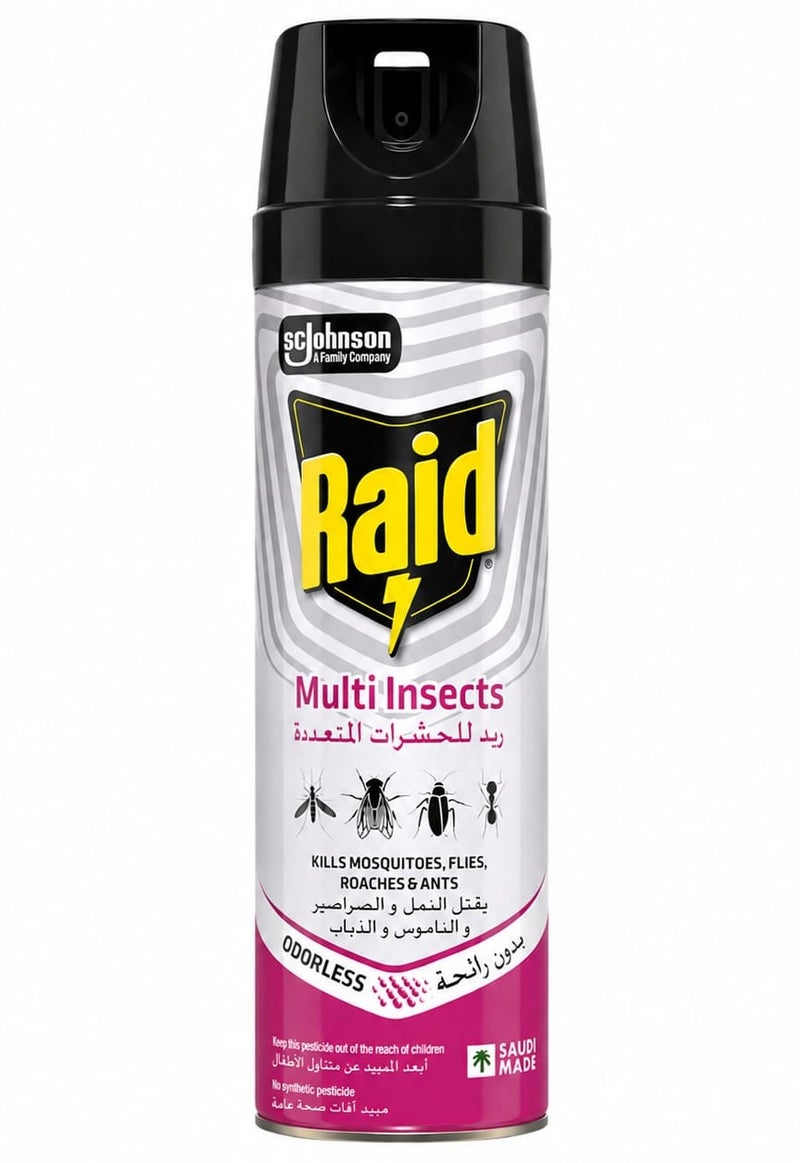 Raid Multi-Insecticide, Odorless, 300 ml