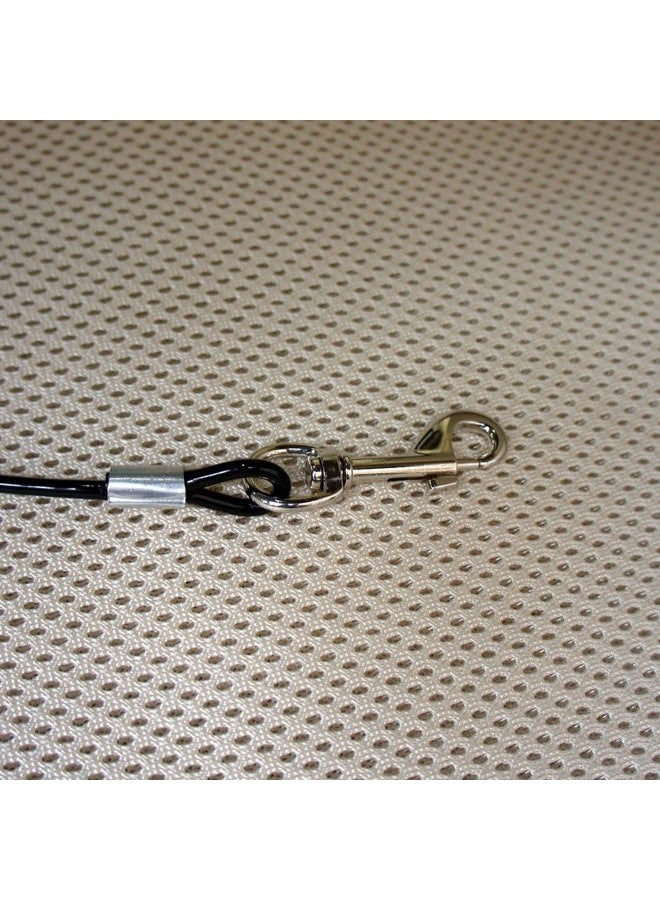 Mogoko Pet Dog Car Seat Belt Restraint, Coated Stainless Steel Chew Proof Dog Vehicle Safety Tether Cable, Double Clip No-Chew Pet Car Leash Lead-31 Inch - Image 4