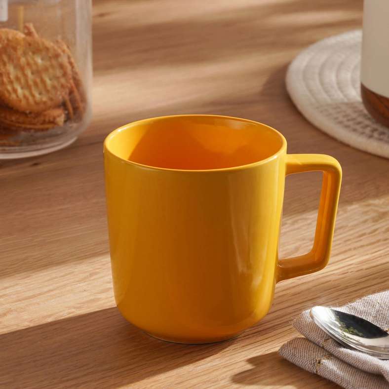 Pan Home Yellow Stoneware Mug for All