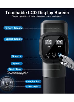 RENPHO Percussion Massage Gun, Professional Powerful Quiet Deep Tissue Massager, 20 Speeds, Electric Massage Gun With Case, 6 Massage Heads  - Image 3