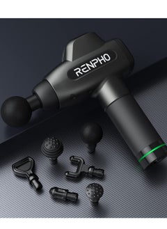RENPHO Percussion Massage Gun, Professional Powerful Quiet Deep Tissue Massager, 20 Speeds, Electric Massage Gun With Case, 6 Massage Heads  - Image 2