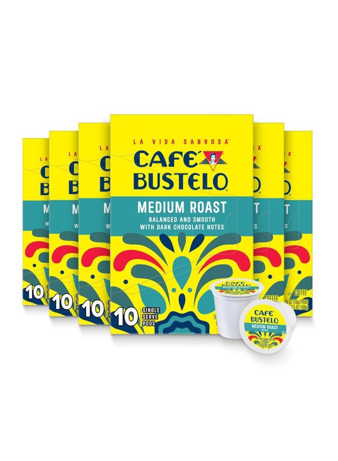 Cafe Bustelo Café Bustelo Medium Roast Coffee, 10 Ct. K-Cup pods (Pack of 6) - Image 1
