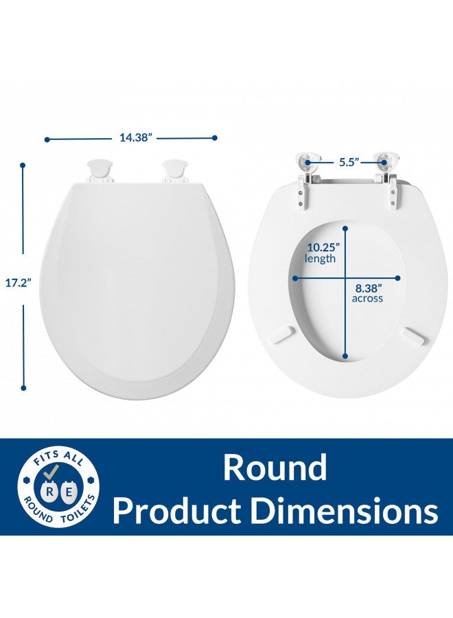 Bemis 500EC 068 Molded Wood Round Toilet Seat with Easy Clean and Change Hinge, 1 Pack, Fawn Beige - Image 4