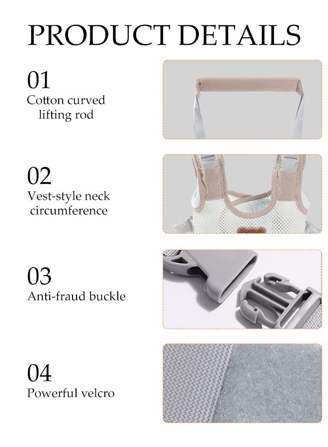 DUNISO Baby Walker Harness, Handheld Kids Walker Helper,Adjustable Infant Walking Assist Trainer Tool, Breathable Safety Belt for Children - Image 3
