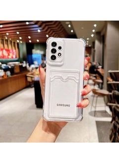 ten.tech TenTech Transparent cover with shockproof corners with card holder - card holder - heat-resistant polyurethane card holder for Samsung Galaxy A52 - transparent  - Image 1