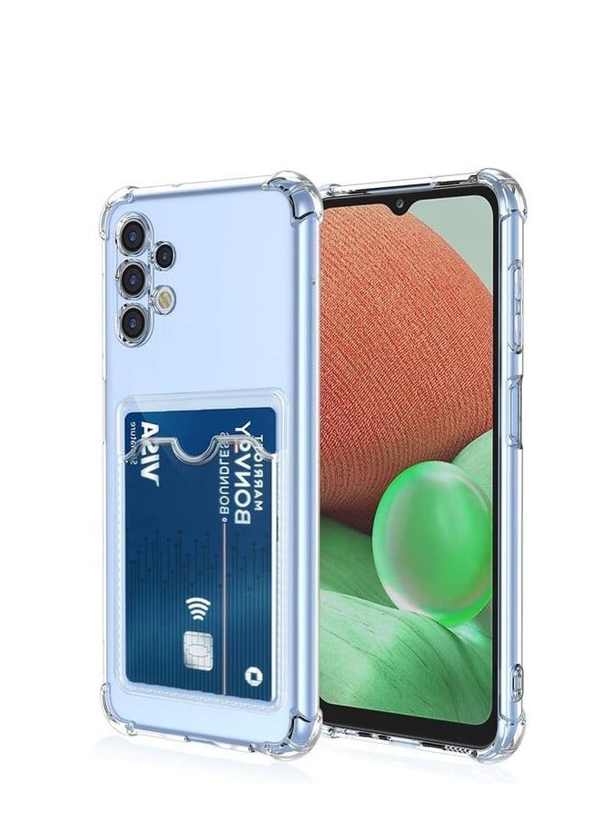 ten.tech TenTech Transparent cover with shockproof corners with card holder - card holder - heat-resistant polyurethane card holder for Samsung Galaxy A52 - transparent  - Image 2