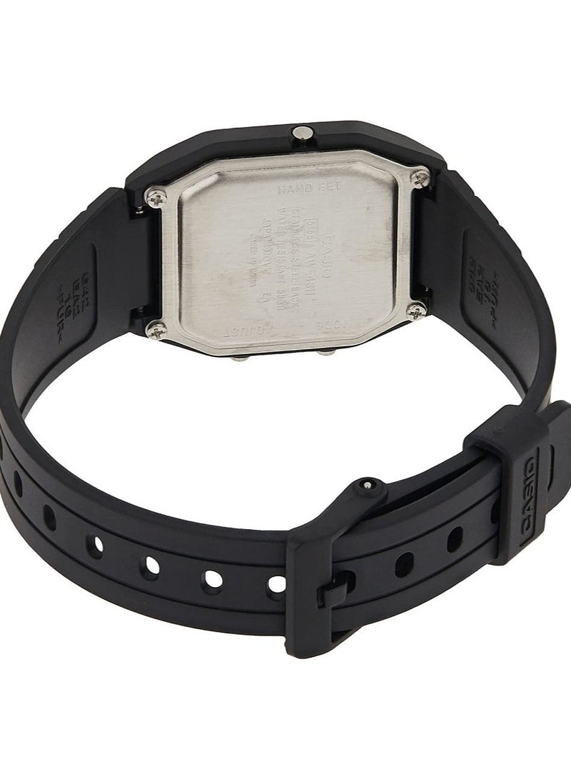 Casio Men Watch Digital Analog Grey Dial Resin Band AW-48HE-8AVD - Image 3