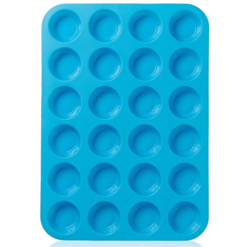 ZTSY 24 Cavity Mini Muffin Cup Silicone Cookies Cupcake Bakeware Pan Soap Tray Mould