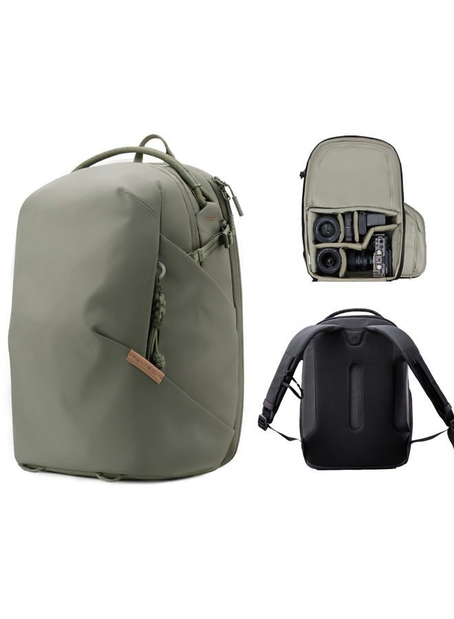 PGYTECH OneGo Lite 22L Camera Backpack Water-Resistant DSLR/Mirrorless Bag for Sony/Canon/Fujifilm, Drone Backpack, Tripod Mount Travel & Weekend Photography Pack for 16" Laptop (Forest) - Image 1