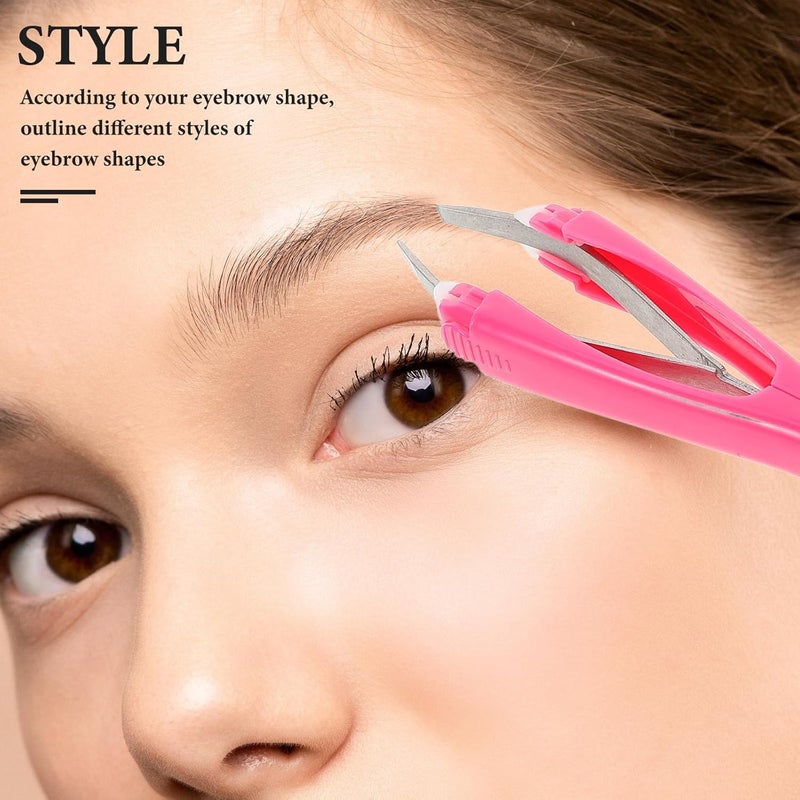 Wide range expanded design Ipetboom Automatic Eyebrow Tweezer Clipper, 9.2cm Pink Plastic Eyebrow Grooming Tool for Precise Trimming and Repairing, Women’s Facial Hair Removal Device Care processed raw material - Image 5