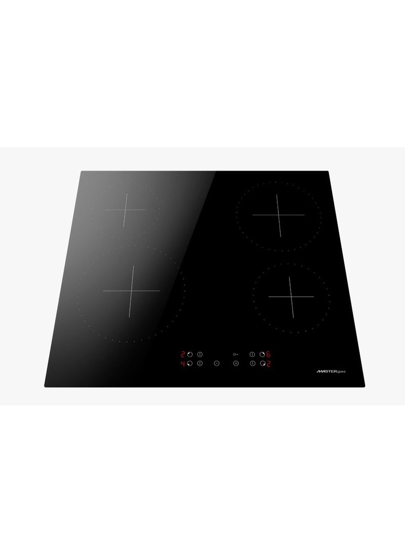MASTERgas 60cm 4 Eyes Electric Ceramic Touch Control Stove Safety Full Glass Polish Black - Image 1