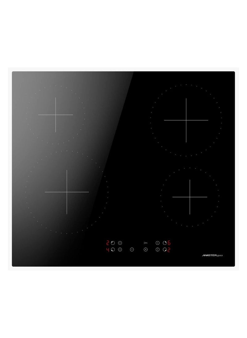 MASTERgas 60cm 4 Eyes Electric Ceramic Touch Control Stove Safety Full Glass Polish Black - Image 4