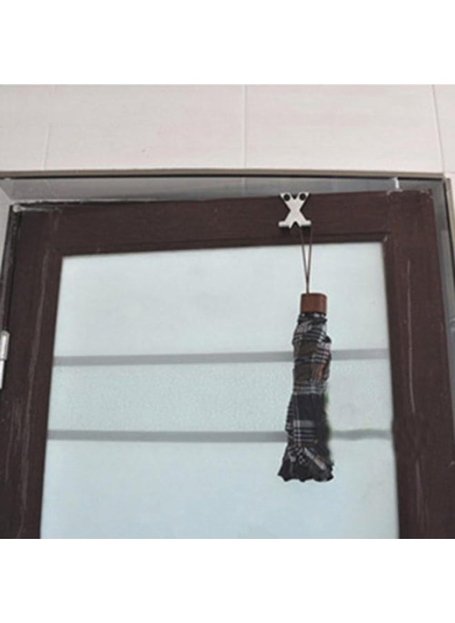 Stainless Steel Kitchen Cabinet Draw Over Door Hook Clothes Hanger Holder - 2 Pieces  - Image 5