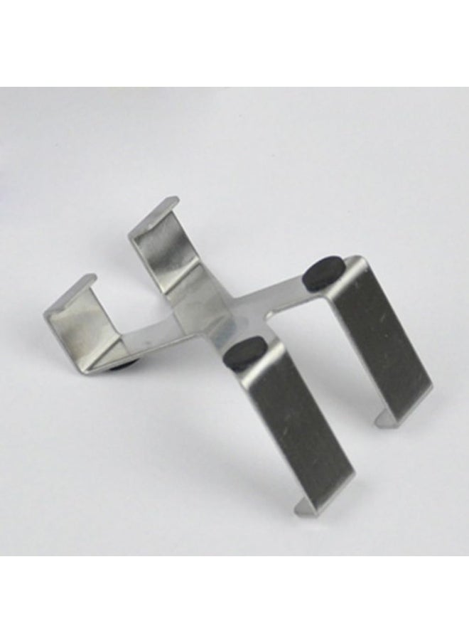Stainless Steel Kitchen Cabinet Draw Over Door Hook Clothes Hanger Holder - 2 Pieces  - Image 4