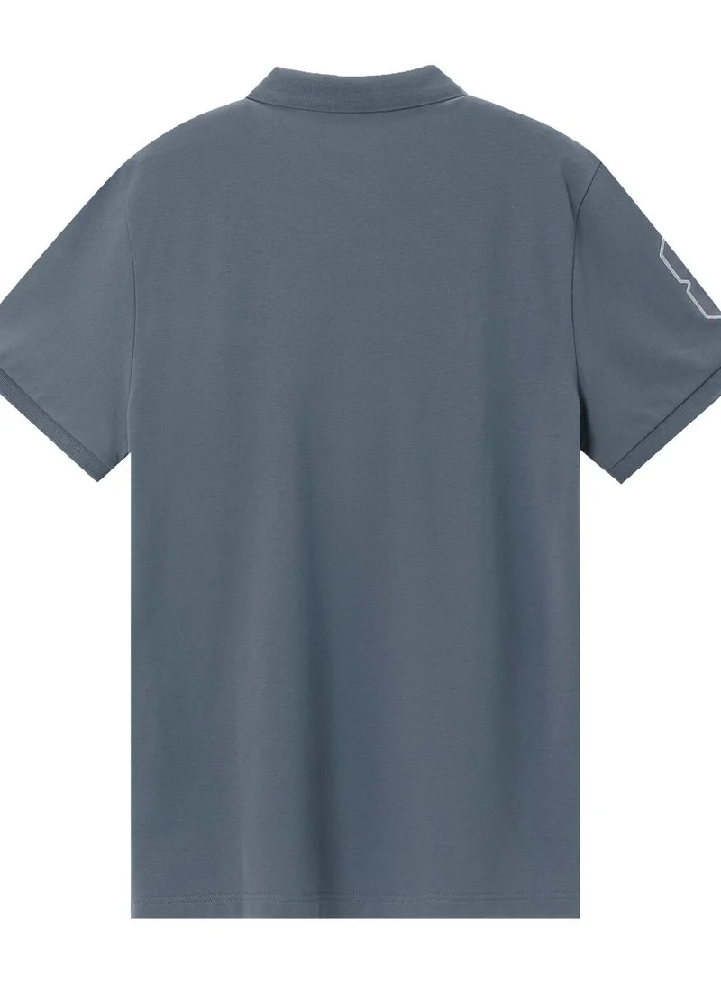 جيوردانو بولو رجالي بنقش أسد ثلاثي الأبعاد بقصة ضيقة وتطريز جريء من قماش البيكيه الفاخر