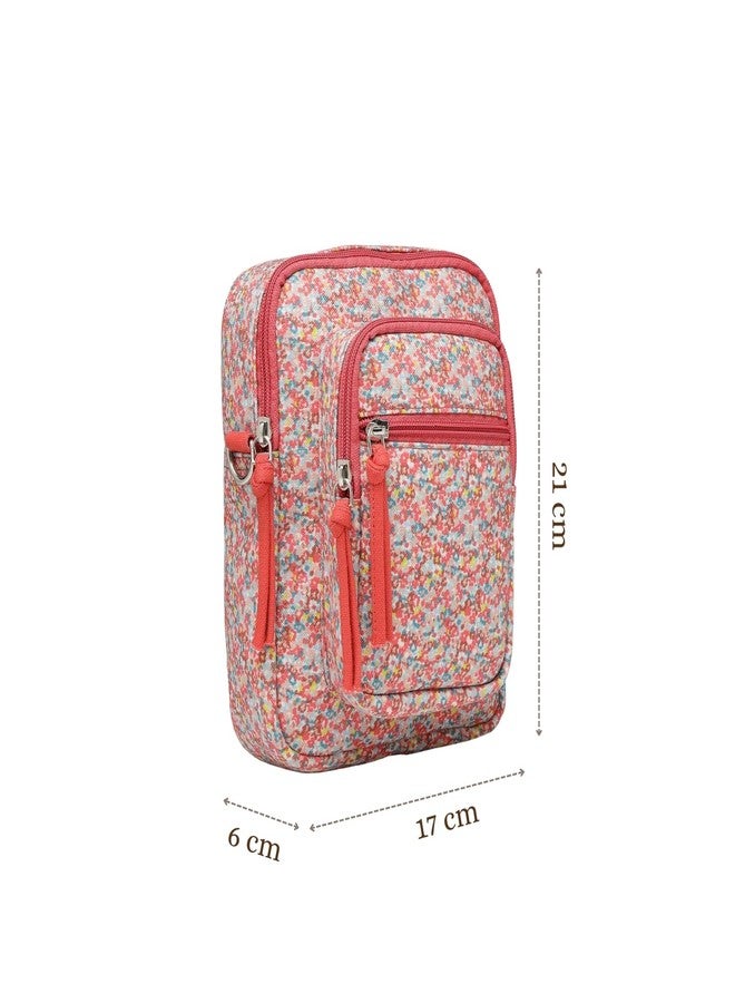 Anekaant Meadow Tales Red Canvas Floral Sling Bag for Girls | Perfect for Travel, Trips & Daily Commute - Image 5