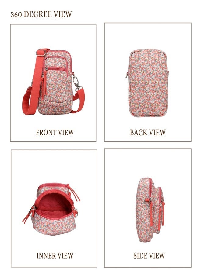 Anekaant Meadow Tales Red Canvas Floral Sling Bag for Girls | Perfect for Travel, Trips & Daily Commute - Image 4