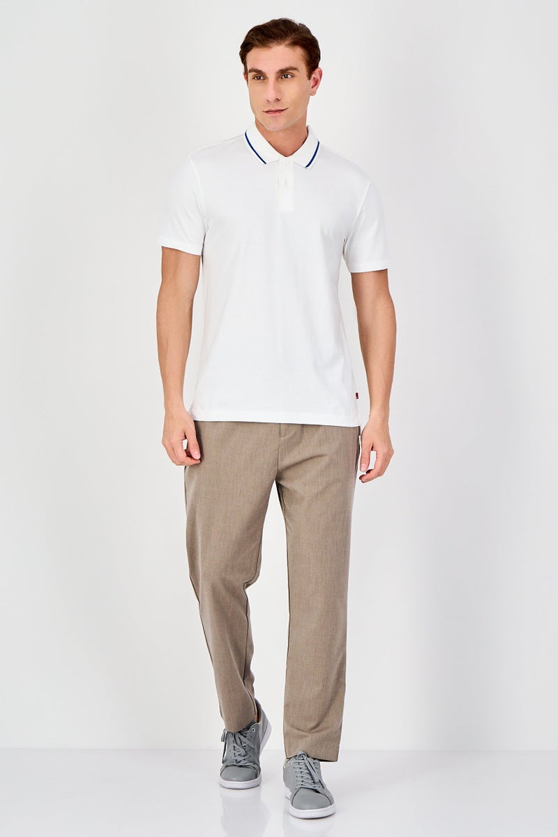 Levi's Men Regular Fit Plain Short Sleeve Polo Shirt, White - Image 4