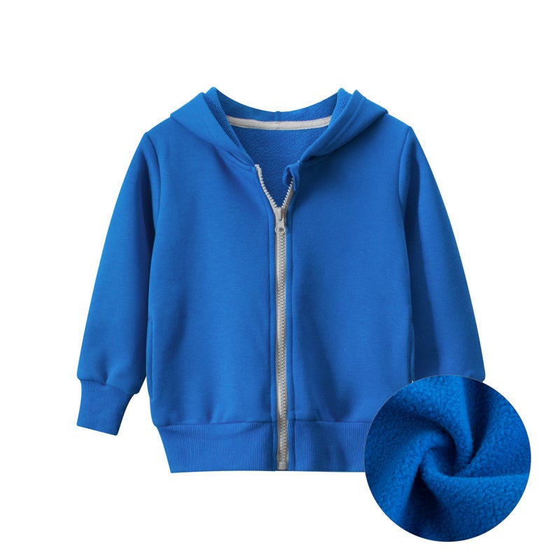 27Kids K-Style Of Kidsren'S Clothing Products 2024 Kidsren'S Outwear Zipper Sweatshirt Fleece Baby Clothes Ins - Image 1