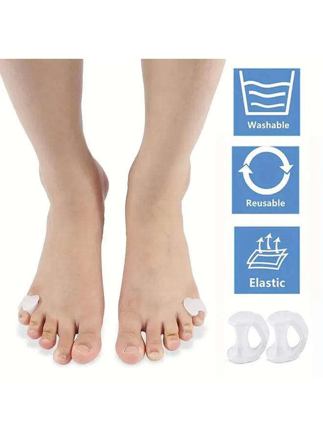 Transparent Silicone Toe Separators 4 Pack Prevent Rubbing and Squeezing - Image 2