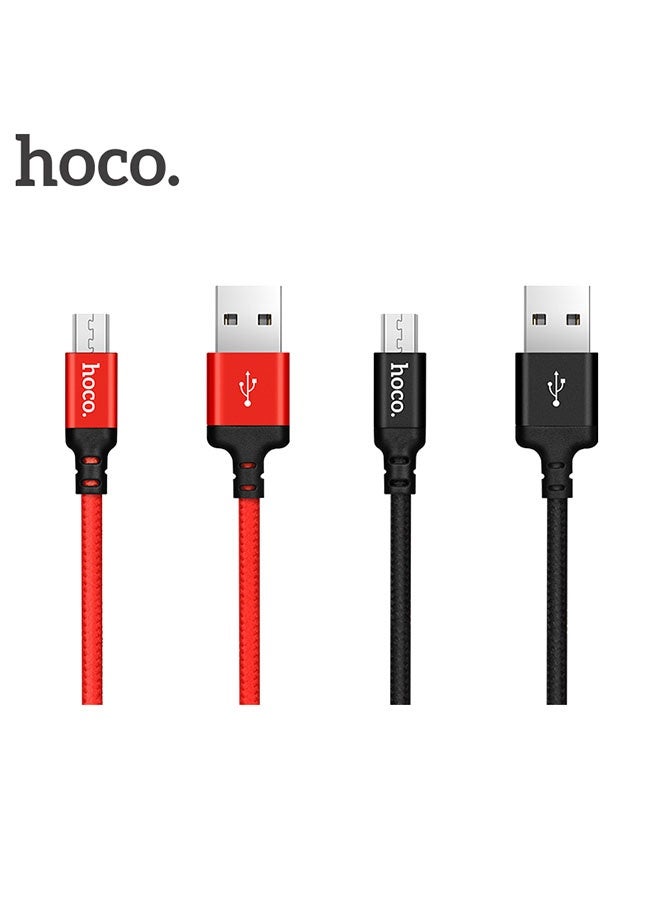 hoco. X14 Times Speed Micro-USB Charging Cable 2M – Ultra-Fast Data Sync & Charging, Durable Braided Design, Tangle-Free Long Cable for Smartphones, Power Banks & More  - Image 2