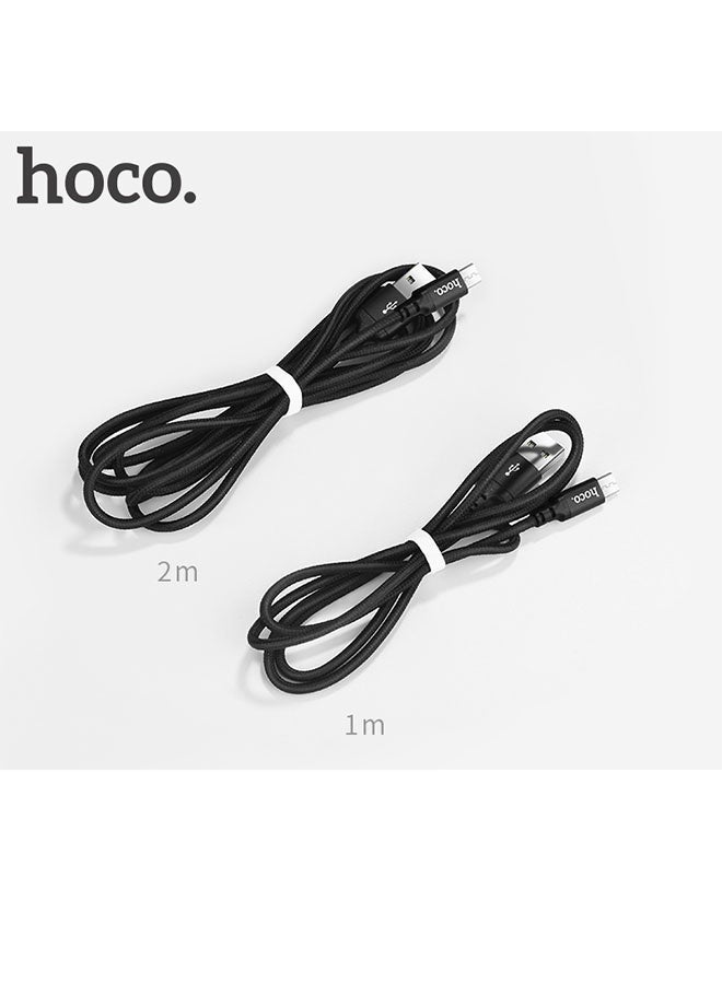 hoco. X14 Times Speed Micro-USB Charging Cable 2M – Ultra-Fast Data Sync & Charging, Durable Braided Design, Tangle-Free Long Cable for Smartphones, Power Banks & More  - Image 3
