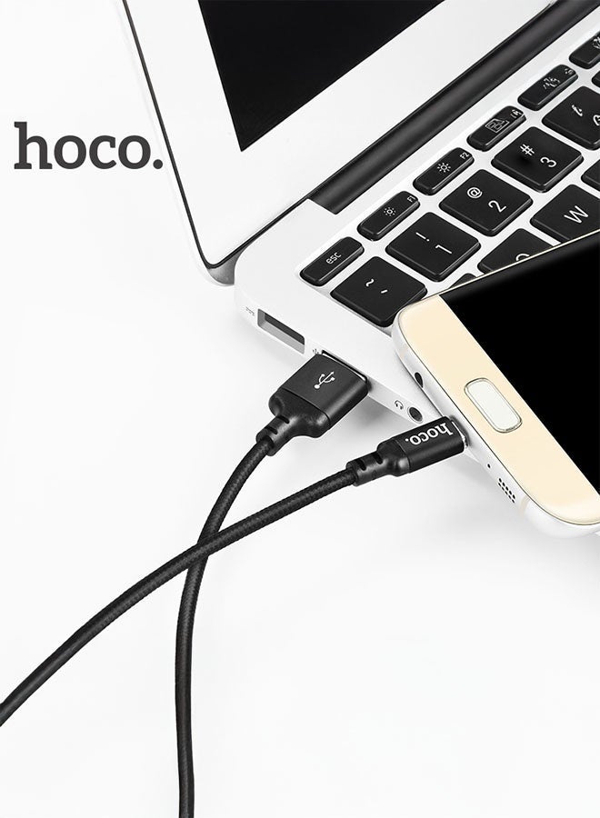 hoco. X14 Times Speed Micro-USB Charging Cable 2M – Ultra-Fast Data Sync & Charging, Durable Braided Design, Tangle-Free Long Cable for Smartphones, Power Banks & More  - Image 4