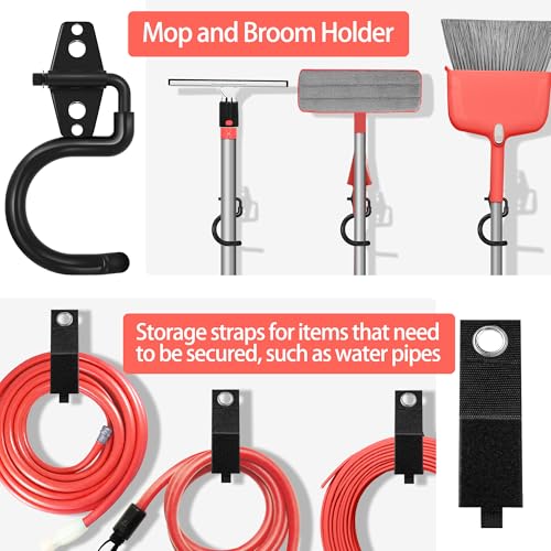 Kodreat 28 Pack Garage Hooks Heavy Duty - Garage Storage and Organization Ladder Hooks with Non Slip PVC Coating for Hanging Bike，Ladder，Garden Tools，Hose - Image 4