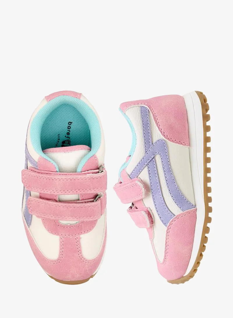 Barefeet Girls Hook & Loop Ankle Sneakers