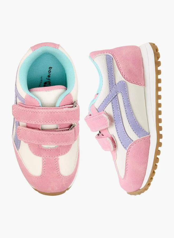 Barefeet Girls Hook & Loop Ankle Sneakers