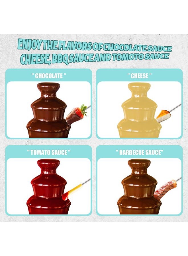 ZEVELOO MINI Chocolate Fountain Machine Small Electric Chocolate Fondue Fountain Machine for Party for Candy Butter Cheese (Green) - Image 3