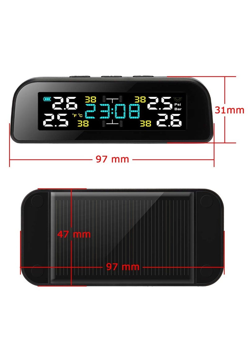 SYOSI - Tire Pressure Monitoring System Solar Tire Pressure Monitor System Universal Wireless Car Alarm Waterproof External Sensors for Rv Trailer Car - Image 1