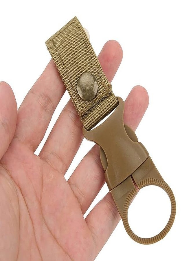 RAJry 4 Pack Hanging Bottle Buckle Clip Carabiner,Portable Mineral Water Bottle Ring Holder Keychain Belt Webbing Strap for Outdoor Camping Hiking Traveling - Image 3