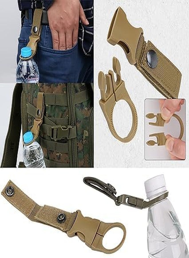 RAJry 4 Pack Hanging Bottle Buckle Clip Carabiner,Portable Mineral Water Bottle Ring Holder Keychain Belt Webbing Strap for Outdoor Camping Hiking Traveling - Image 4