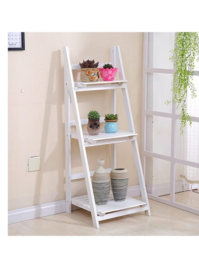 Generic 𝐅𝐅𝐃 Wooden Plant Stand – 3-Tier Indoor/Outdoor Flower Shelf, Solid Pine Wood, Space-Saving Corner Display Rack for Garden, Balcony, Living Room  - Image 4