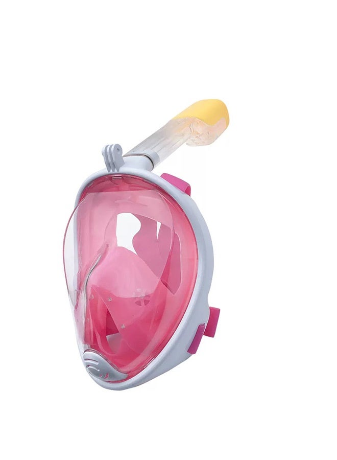 Full Face Snorkeling Mask with 180° Panoramic View – Anti-Fog, Anti-Leak, Dry Top System, Camera Mount