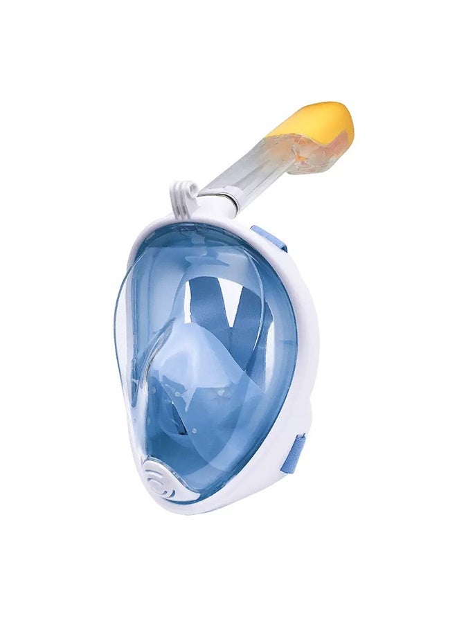 Full Face Snorkeling Mask with 180° Panoramic View – Anti-Fog, Anti-Leak, Dry Top System, Camera Mount