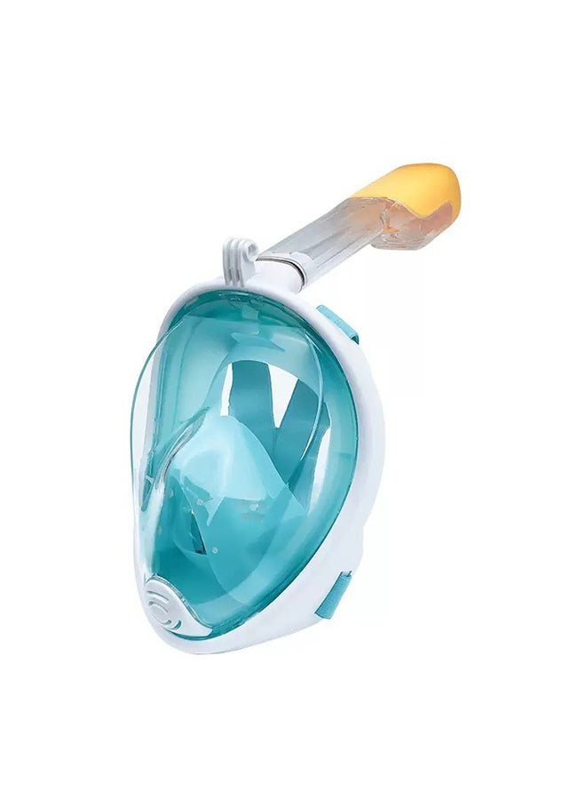 Full Face Snorkeling Mask with 180° Panoramic View – Anti-Fog, Anti-Leak, Dry Top System, Camera Mount