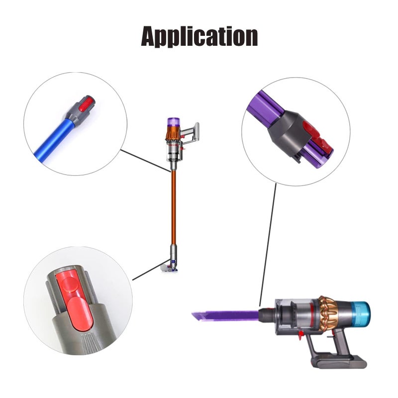 Hather 2 Pack Cleaner Head Clip Latch Tab Button with Spring Replacement for Dyson V7, V8, V10, V11, and V15 Electric Drive Parts, Extension Wand, Wand Tube, and Illumination Tool. - Image 5