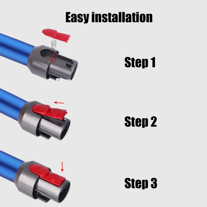 Hather 2 Pack Cleaner Head Clip Latch Tab Button with Spring Replacement for Dyson V7, V8, V10, V11, and V15 Electric Drive Parts, Extension Wand, Wand Tube, and Illumination Tool. - Image 4