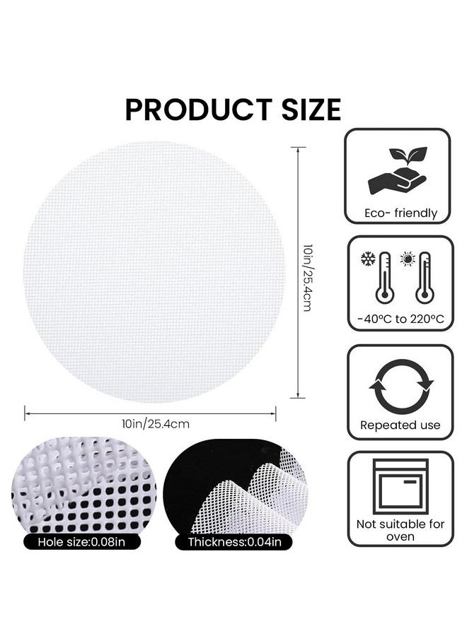 Supvox® 5Pcs Non Stick Silicone Steamer Liners Mesh Mat Pad, Steamed Buns Dumplings Baking Pastry Dim Sum Mesh Mat Pad for Steamer, Airfryer, Reuseable - Image 2