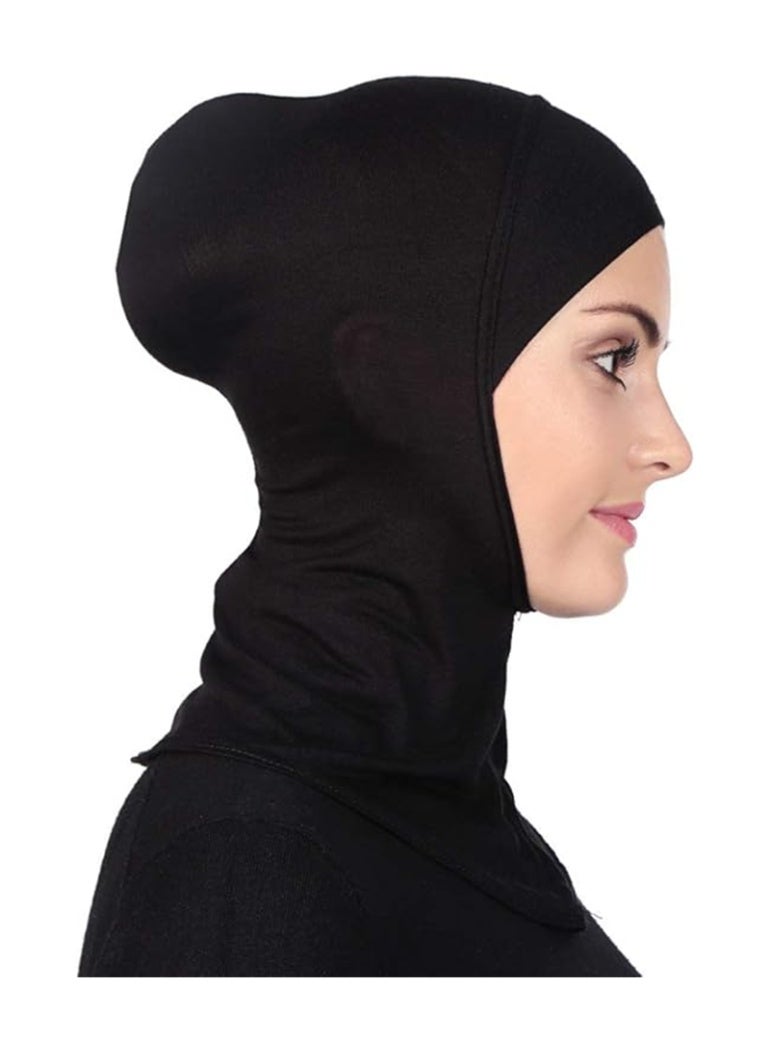 Bincoo Black Full Cover Inner Hijab Cap Muslim Underscarf for Women Daily Wear Modest Headscarf - Image 3