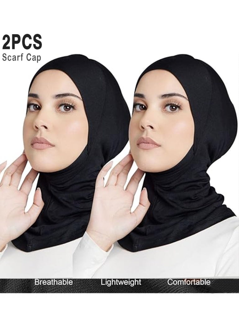 Bincoo Black Full Cover Inner Hijab Cap Muslim Underscarf for Women Daily Wear Modest Headscarf - Image 1