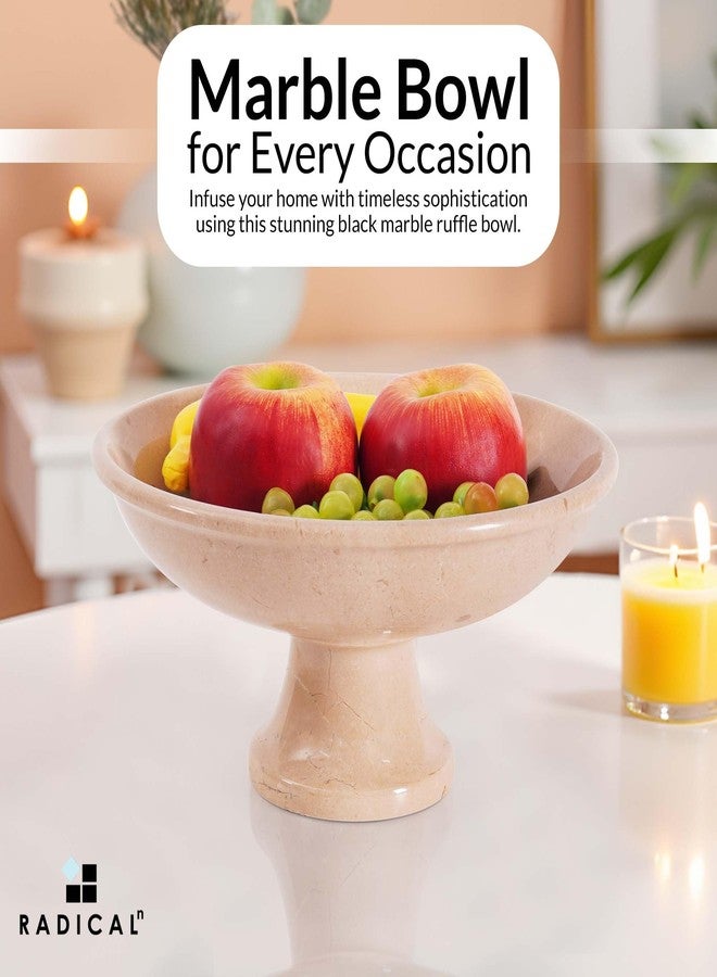 Radicaln Marble Fruit Bowl 10" Inches Verona Handmade Bananas Holder, Ideal Salad and Serving Bowl, Modern key Bowl, Fruit Dish & fruit Storage - Image 2