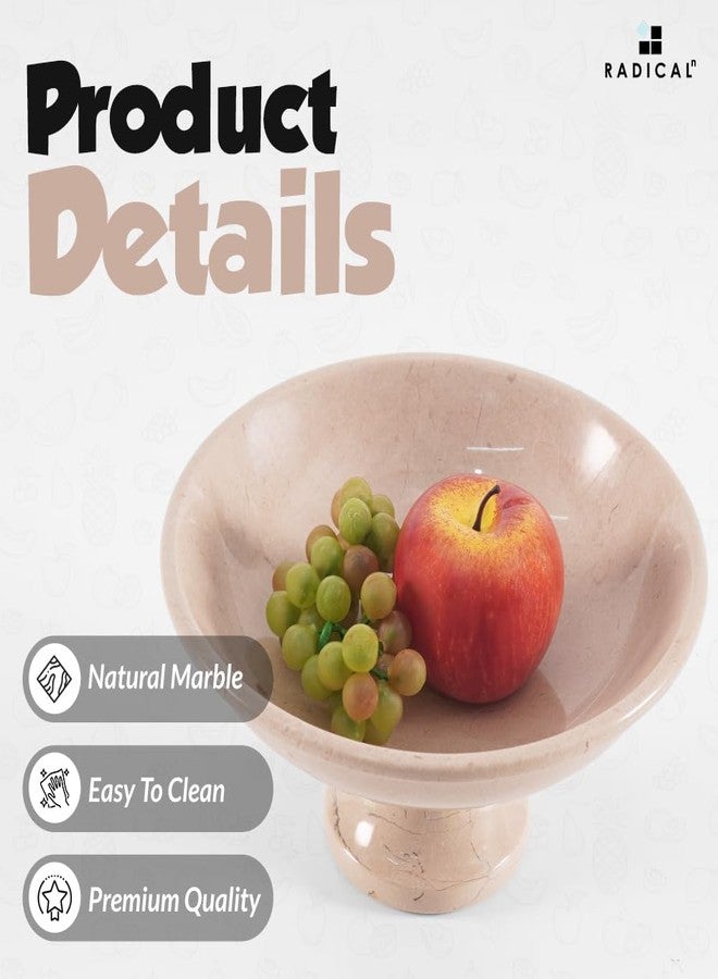Radicaln Marble Fruit Bowl 10" Inches Verona Handmade Bananas Holder, Ideal Salad and Serving Bowl, Modern key Bowl, Fruit Dish & fruit Storage - Image 5