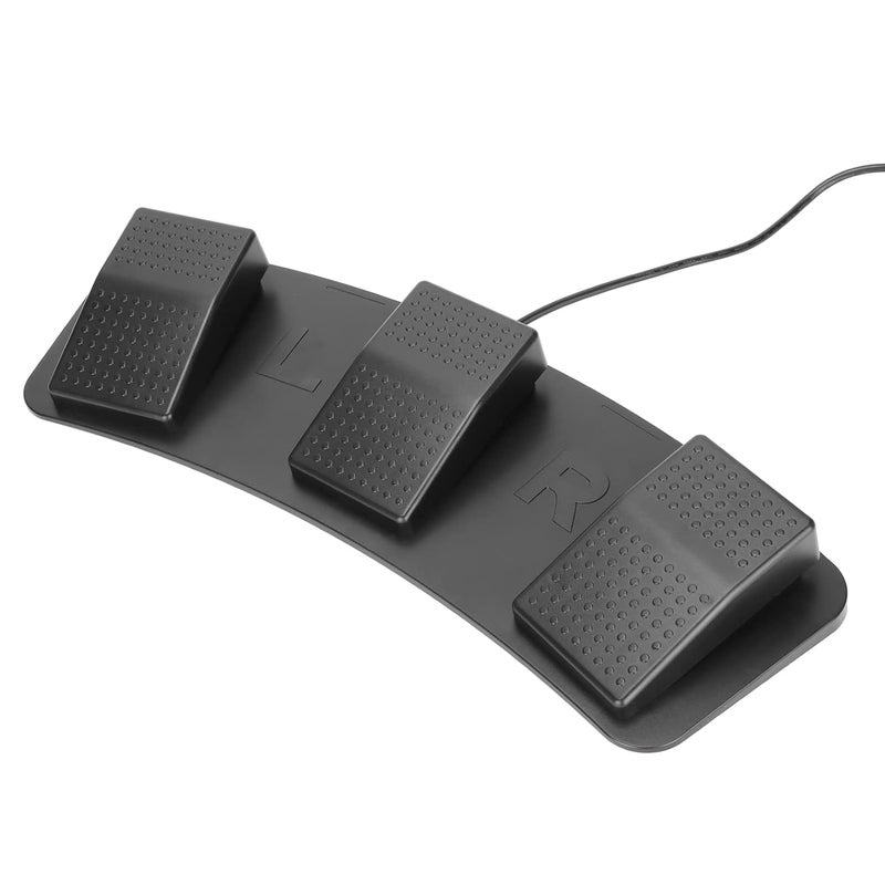 USB Triple Foot Pedal, Programmable 3 Key Multifunctional Foot Switch with Ergonomic Design for Computer Game Keyboard Mouse Action - Image 1