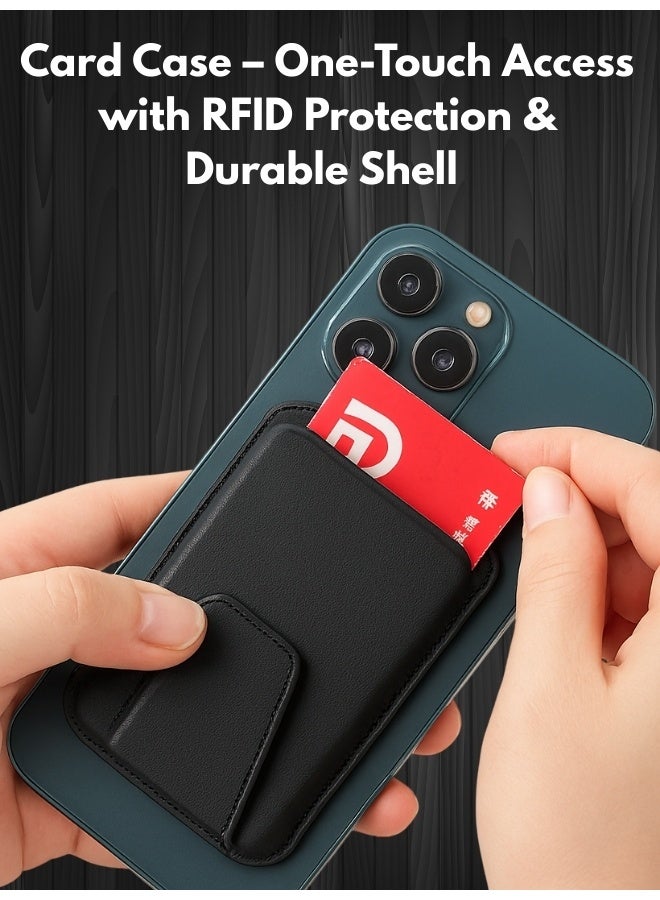 Magnetic Leather Wallet Case – Slim Card Holder Cover with Secure Grip, Premium Look & Everyday Convenience - Image 2