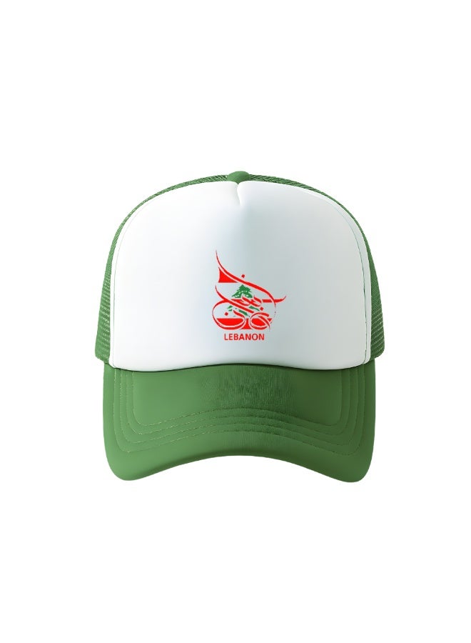 PRINTSHOP4ME Lebanon Mesh Cap With Adjustable Plastic Closure For Men And Women–Designed Stylish Cap–Great Accessory For Sporting Events–Perfect Cap For Celebration - Image 1