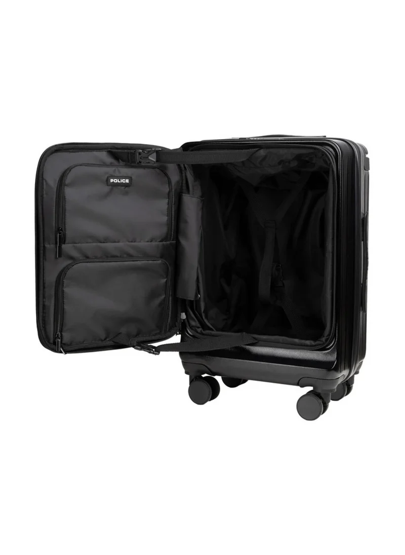 بوليس Police Travel Carry-On Trolley with Hard-Shell Structure, Tactical Textile Details & Smart Travel Design – Black