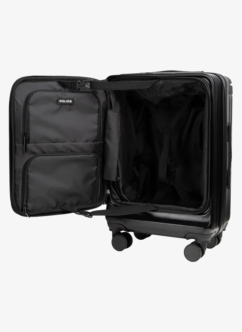 بوليس Police Travel Carry-On Trolley with Hard-Shell Structure, Tactical Textile Details & Smart Travel Design – Black